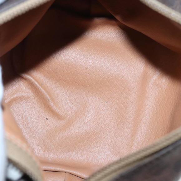 CELINE Macadam Canvas Hand Bag PVC Leather Gold Brown Auth 95581 - Picture 10 of 16